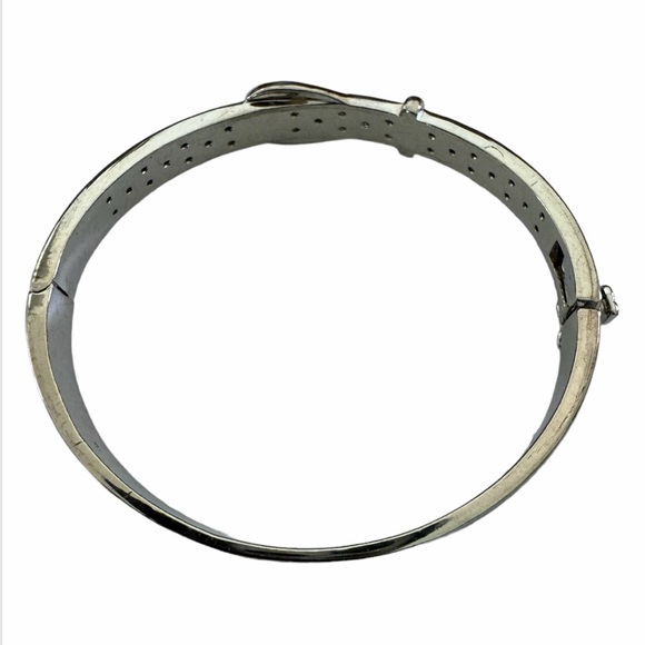 Silver buckle bangle - Picture 4 of 7